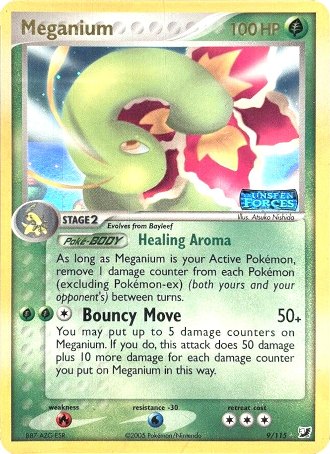 Meganium (9/115) (Stamped) [EX: Unseen Forces] | Gamers Paradise