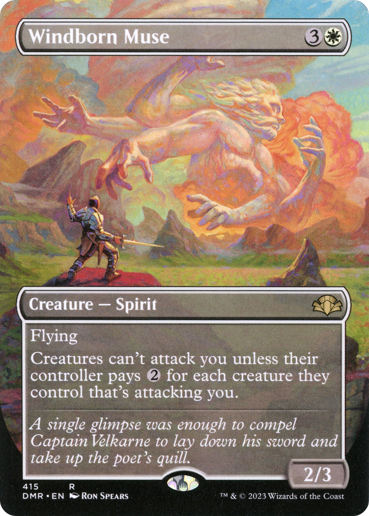 Windborn Muse (Borderless Alternate Art) [Dominaria Remastered] | Gamers Paradise
