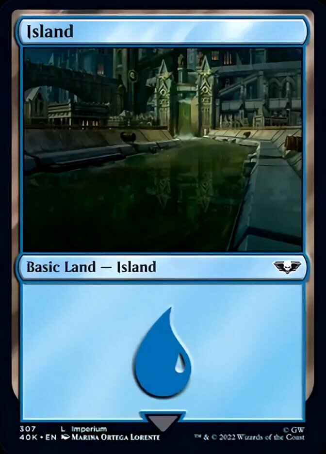 Island (307) (Surge Foil) [Warhammer 40,000] | Gamers Paradise