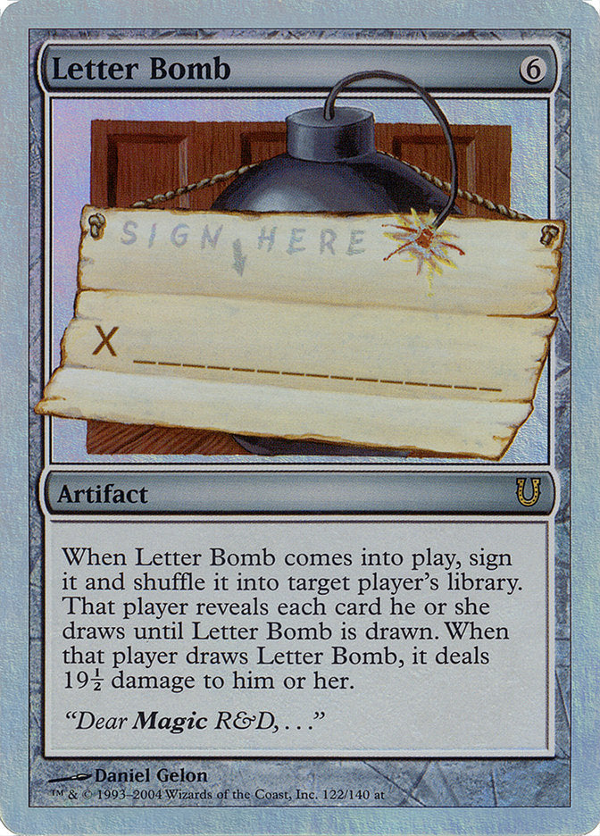 Letter Bomb (Alternate Foil) [Unhinged] | Gamers Paradise