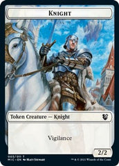 Wolf // Knight Double-Sided Token [Innistrad: Midnight Hunt Commander Tokens] | Gamers Paradise