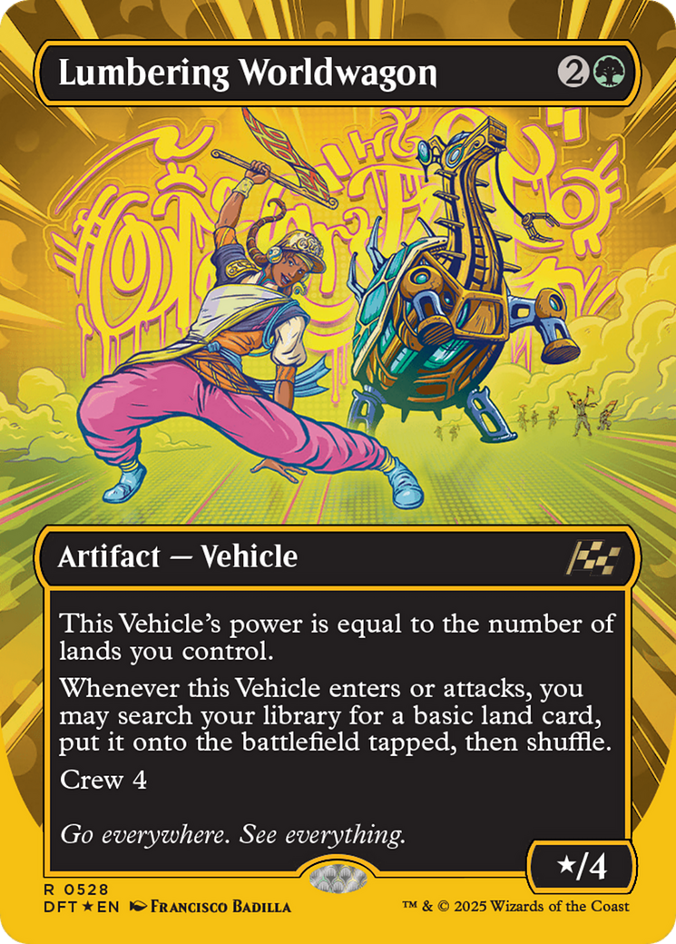 Lumbering Worldwagon (Borderless) (First-Place Foil) [Aetherdrift] | Gamers Paradise