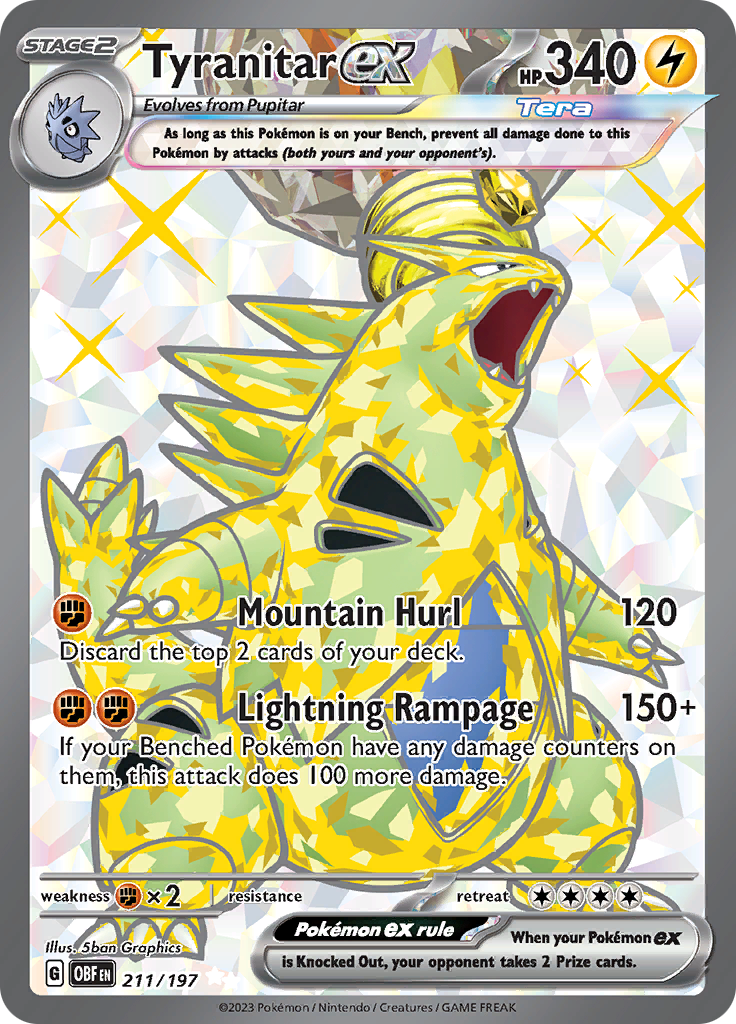 Tyranitar ex (211/197) [Scarlet & Violet: Obsidian Flames] | Gamers Paradise