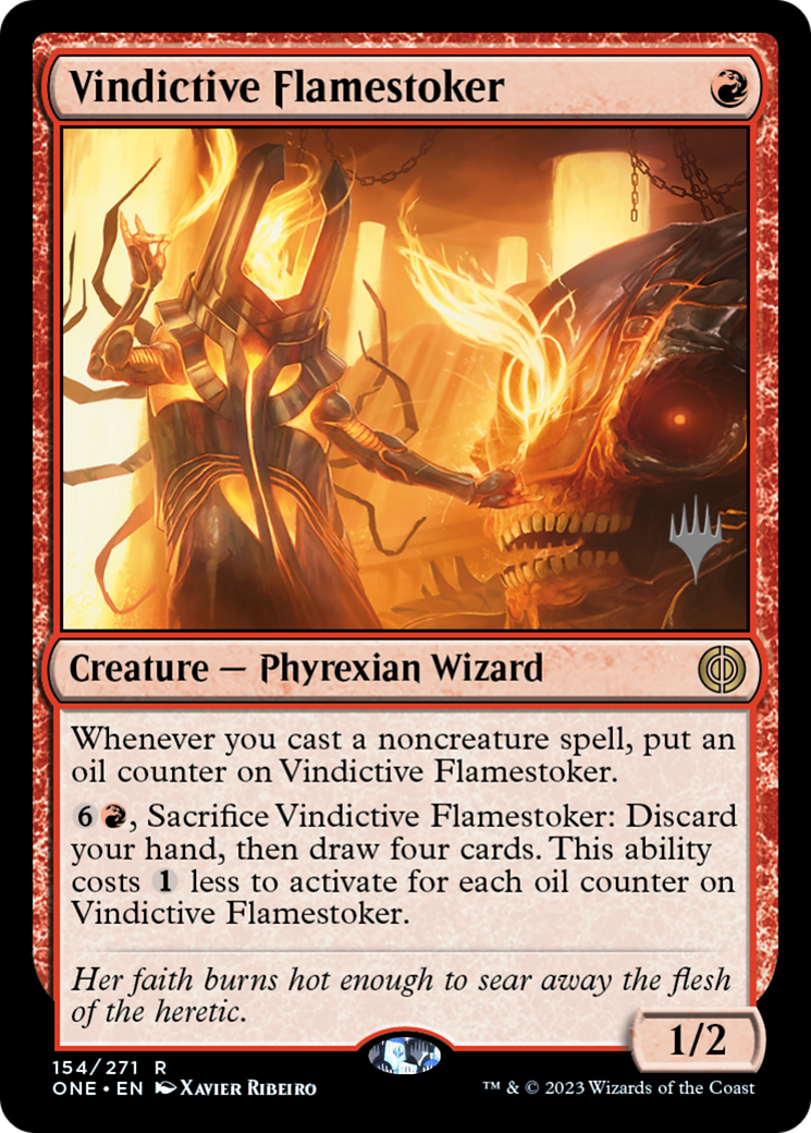 Vindictive Flamestoker (Promo Pack) [Phyrexia: All Will Be One Promos] | Gamers Paradise