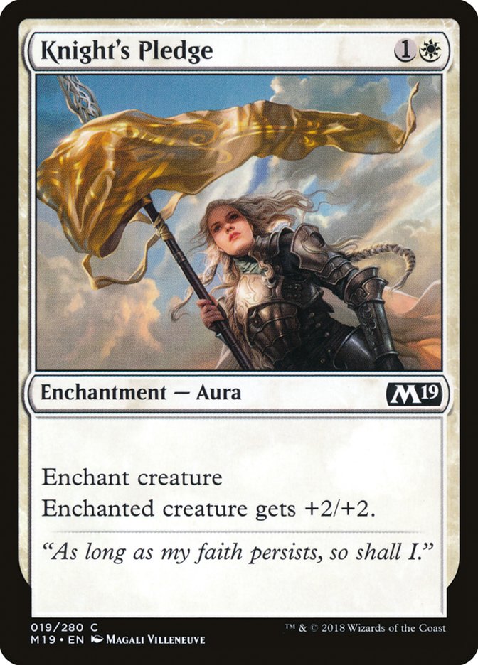 Knight's Pledge [Core Set 2019] | Gamers Paradise