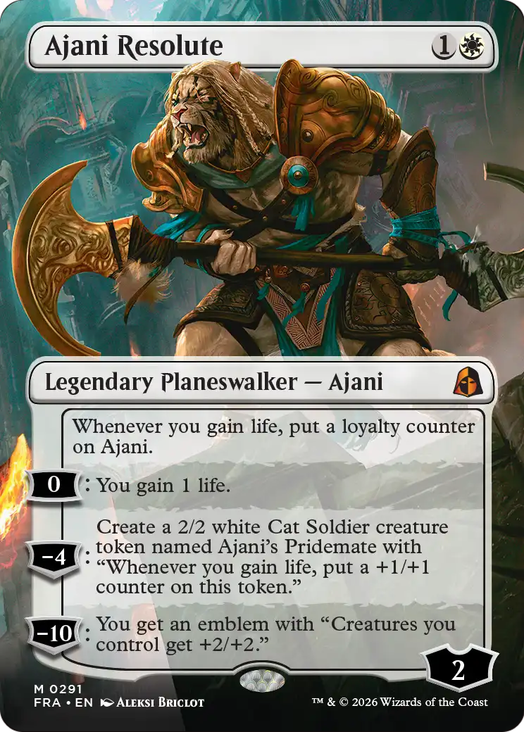 Ajani Resolute (Borderless) [Reality Fracture] | Gamers Paradise