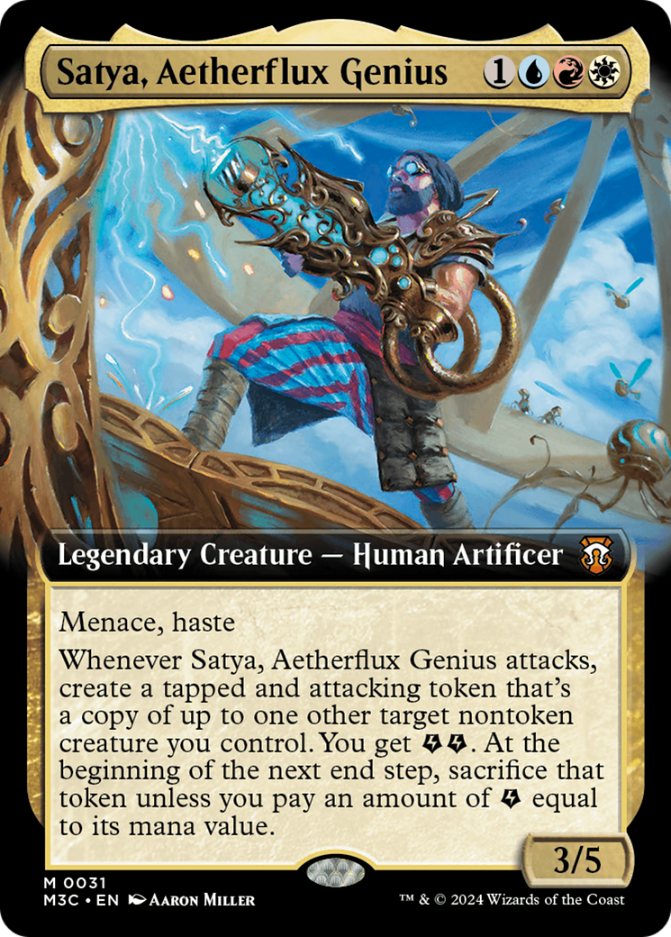 Satya, Aetherflux Genius (Extended Art) [Modern Horizons 3 Commander] | Gamers Paradise