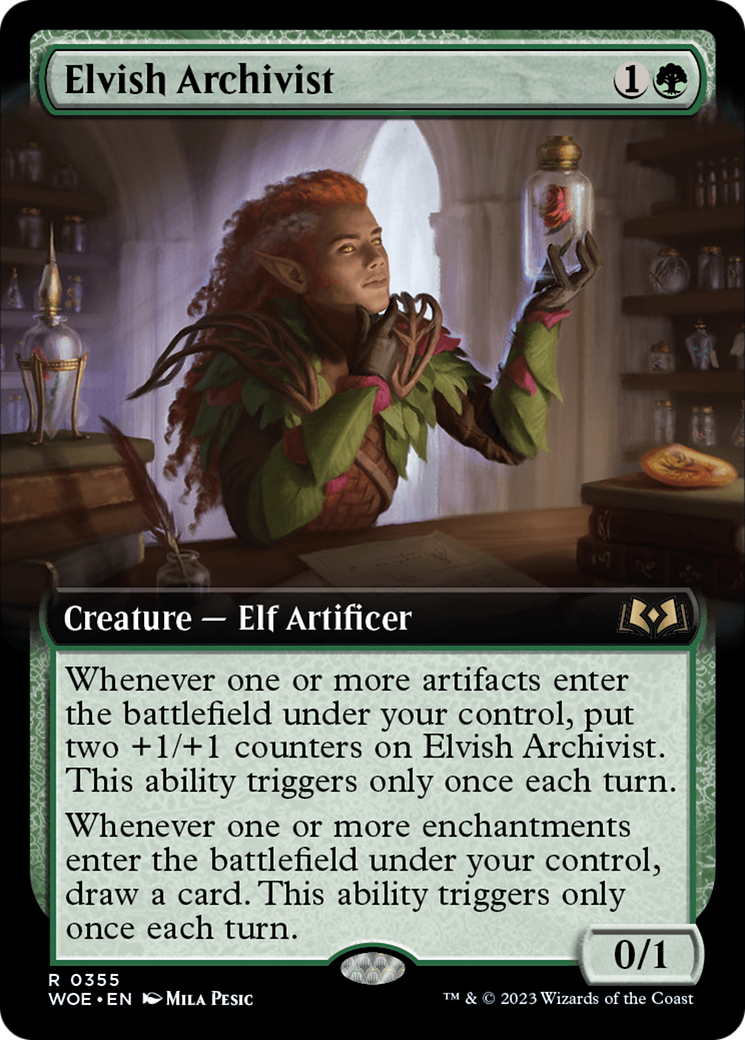 Elvish Archivist (Extended Art) [Wilds of Eldraine] | Gamers Paradise