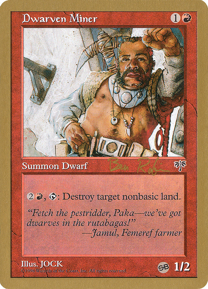 Dwarven Miner (Ben Rubin) (SB) [World Championship Decks 1998] | Gamers Paradise