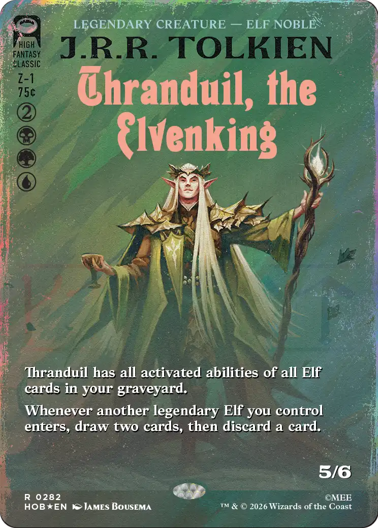 Thranduil, the Elvenking (Borderless) (Surge Foil) [The Hobbit] | Gamers Paradise