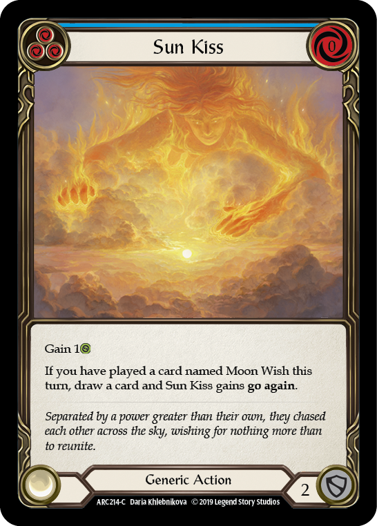 Sun Kiss (Blue) [ARC214-C] (Arcane Rising)  1st Edition Rainbow Foil | Gamers Paradise