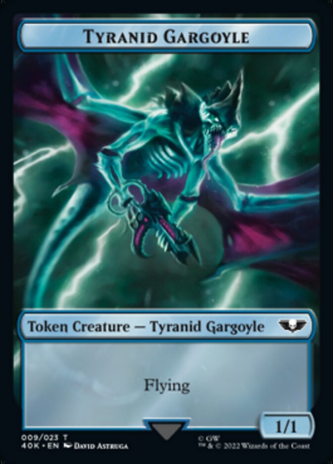 Tyranid (017) // Tyranid Gargoyle Double-Sided Token (Surge Foil) [Warhammer 40,000 Tokens] | Gamers Paradise