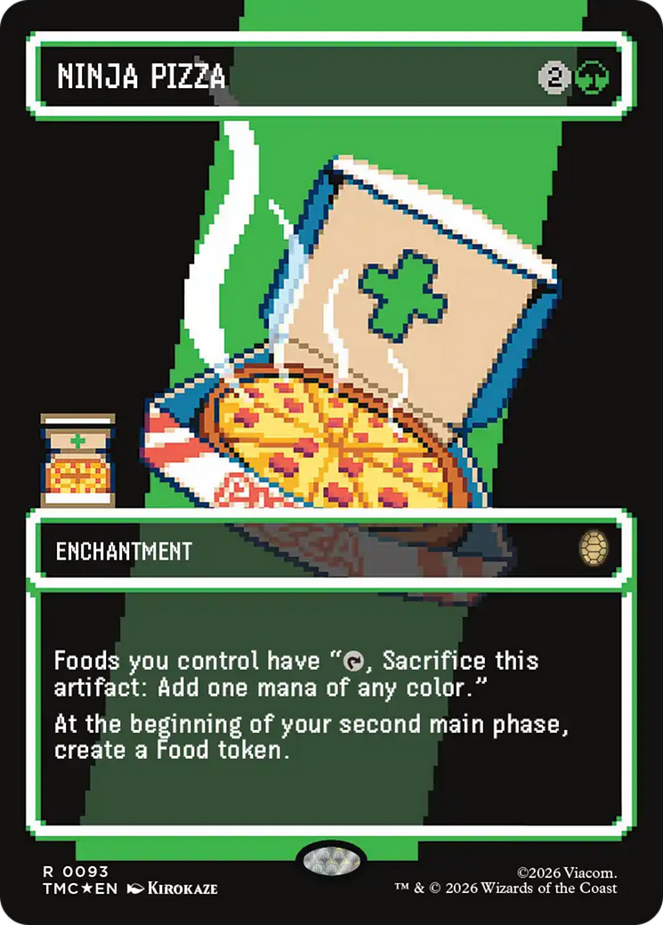 Ninja Pizza (Borderless) (Surge Foil) [Teenage Mutant Ninja Turtles Commander] | Gamers Paradise