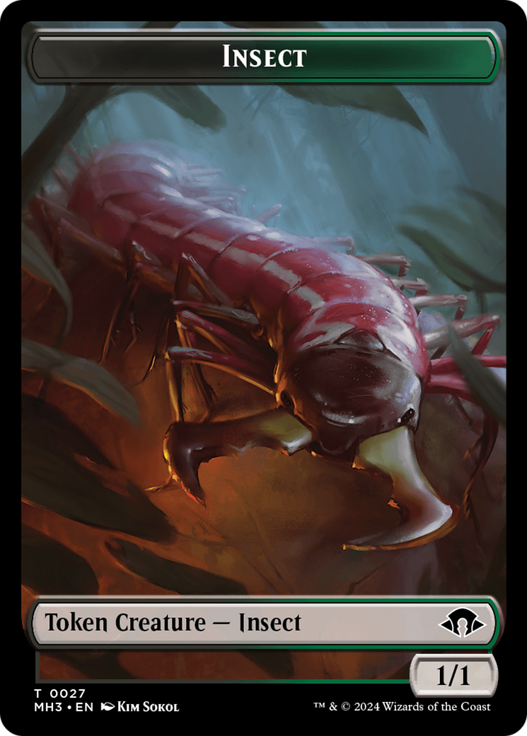 Zombie // Insect (0027) Double-Sided Token [Modern Horizons 3 Tokens] | Gamers Paradise