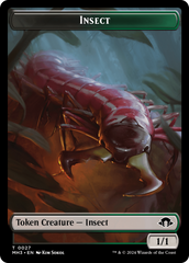 Zombie (Ripple Foil) // Insect (0027) Double-Sided Token [Modern Horizons 3 Tokens] | Gamers Paradise