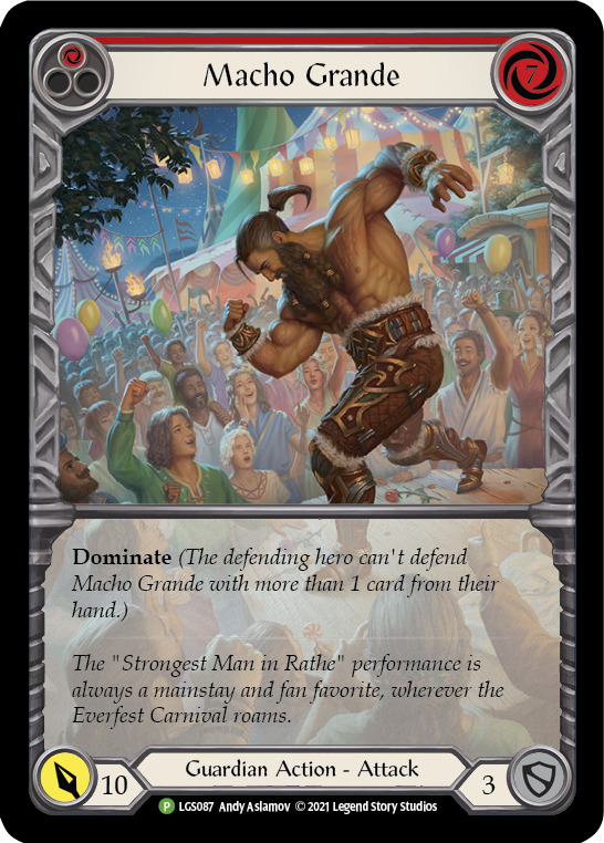 Macho Grande (Red) [LGS087] (Promo)  Rainbow Foil | Gamers Paradise