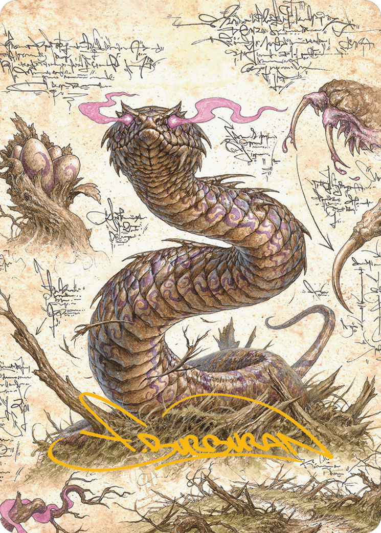 Rottenmouth Viper Art Card (Gold-Stamped Signature) [Bloomburrow Art Series] | Gamers Paradise