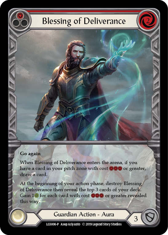 Blessing of Deliverance (Red) [LGS006-P] (Promo)  1st Edition Normal | Gamers Paradise