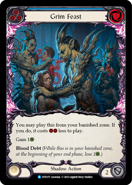 Grim Feast (Blue) [DTD177] (Dusk Till Dawn)  Rainbow Foil | Gamers Paradise