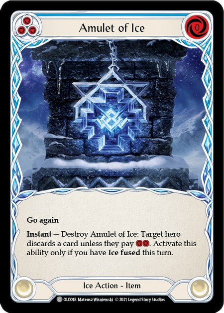 Amulet of Ice (Blue) [OLD018] (Tales of Aria Oldhim Blitz Deck)  1st Edition Normal | Gamers Paradise