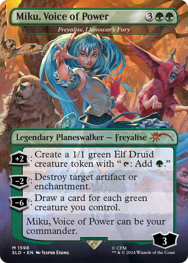 Miku, Voice of Power - Freyalise, Llanowar's Fury [Secret Lair Drop Series] | Gamers Paradise