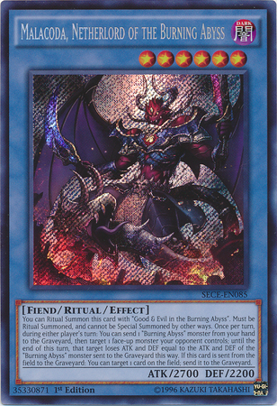 Malacoda, Netherlord of the Burning Abyss [SECE-EN085] Secret Rare | Gamers Paradise