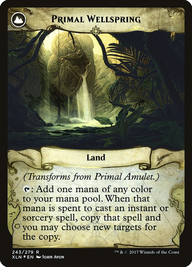 Primal Amulet // Primal Wellspring [Ixalan Prerelease Promos] | Gamers Paradise