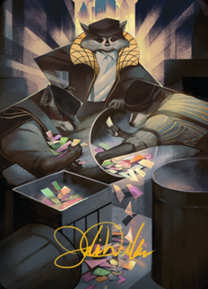 Masked Bandits Art Card (Gold-Stamped Signature) [Streets of New Capenna Art Series] | Gamers Paradise