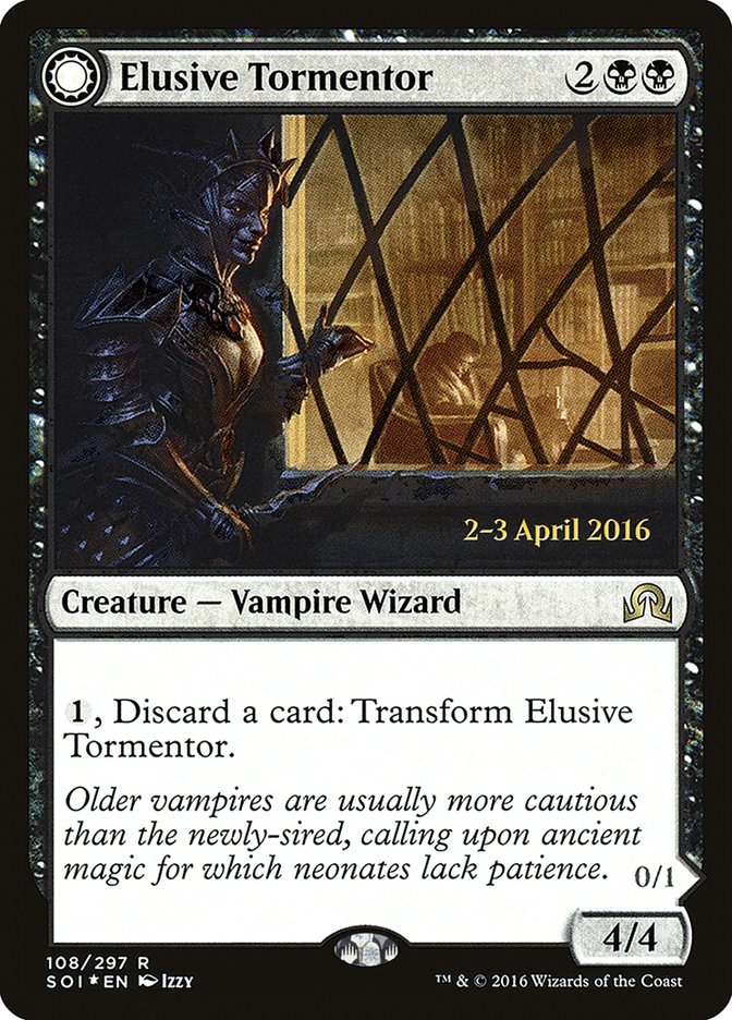 Elusive Tormentor // Insidious Mist [Shadows over Innistrad Prerelease Promos] | Gamers Paradise