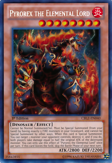 Pyrorex the Elemental Lord [CBLZ-EN040] Secret Rare | Gamers Paradise