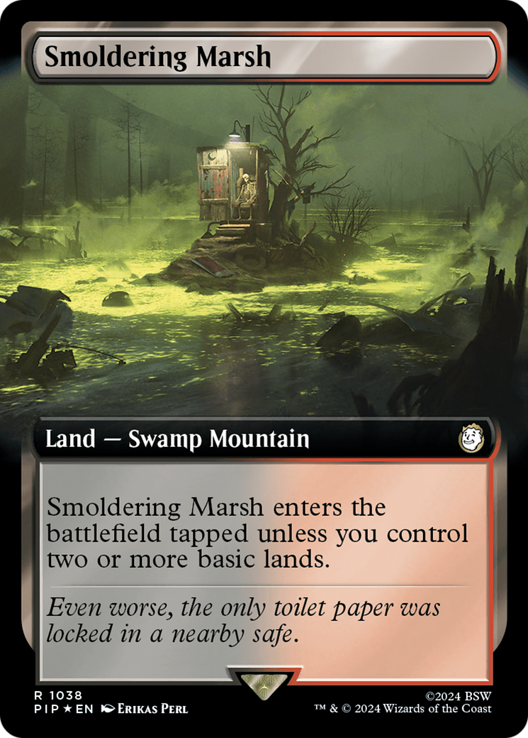 Smoldering Marsh (Extended Art) (Surge Foil) [Fallout] | Gamers Paradise