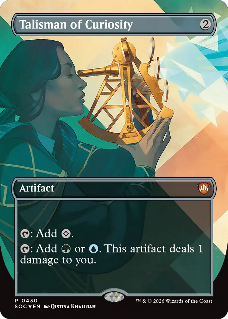 Talisman of Curiosity (Borderless) [Secrets of Strixhaven Commander] | Gamers Paradise