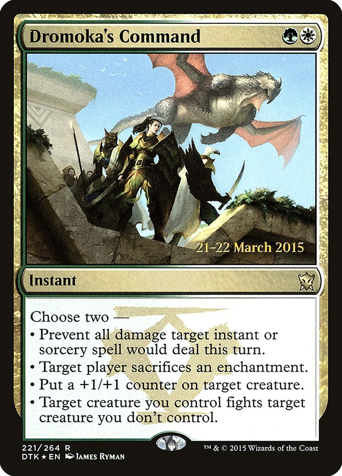 Dromoka's Command [Dragons of Tarkir Prerelease Promos] | Gamers Paradise