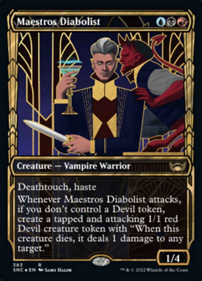 Maestros Diabolist (Showcase Golden Age Gilded Foil) [Streets of New Capenna] | Gamers Paradise