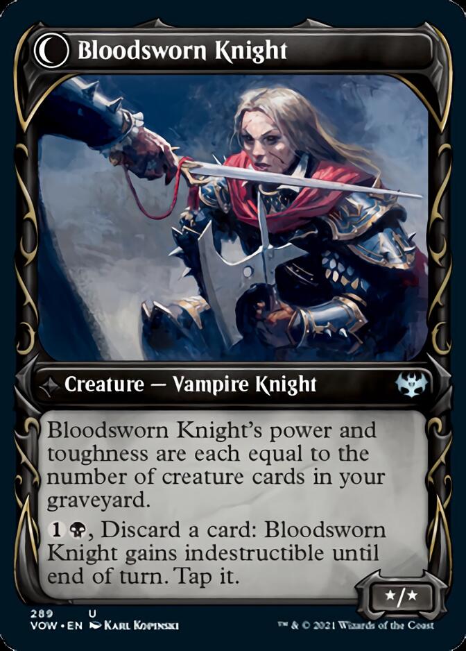 Bloodsworn Squire // Bloodsworn Knight (Showcase Fang Frame) [Innistrad: Crimson Vow] | Gamers Paradise