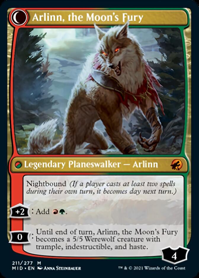 Arlinn, the Pack's Hope // Arlinn, the Moon's Fury [Innistrad: Midnight Hunt] | Gamers Paradise