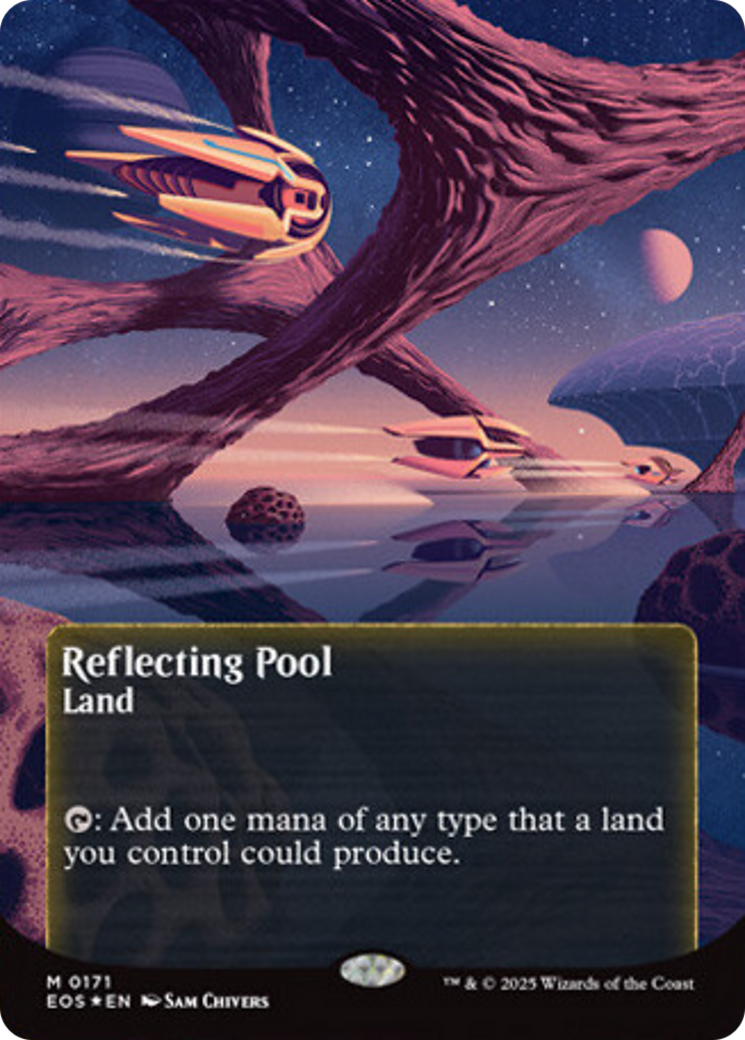 Reflecting Pool (0171) (Borderless) (Galaxy Foil) [Edge of Eternities: Stellar Sights] | Gamers Paradise