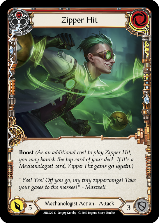 Zipper Hit (Red) [ARC029-C] (Arcane Rising)  1st Edition Normal | Gamers Paradise