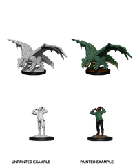 D&D NOLZUR'S MARVELOUS MINIATURES: GREEN DRAGON WYRMLING & AFFLICTED ELF | Gamers Paradise