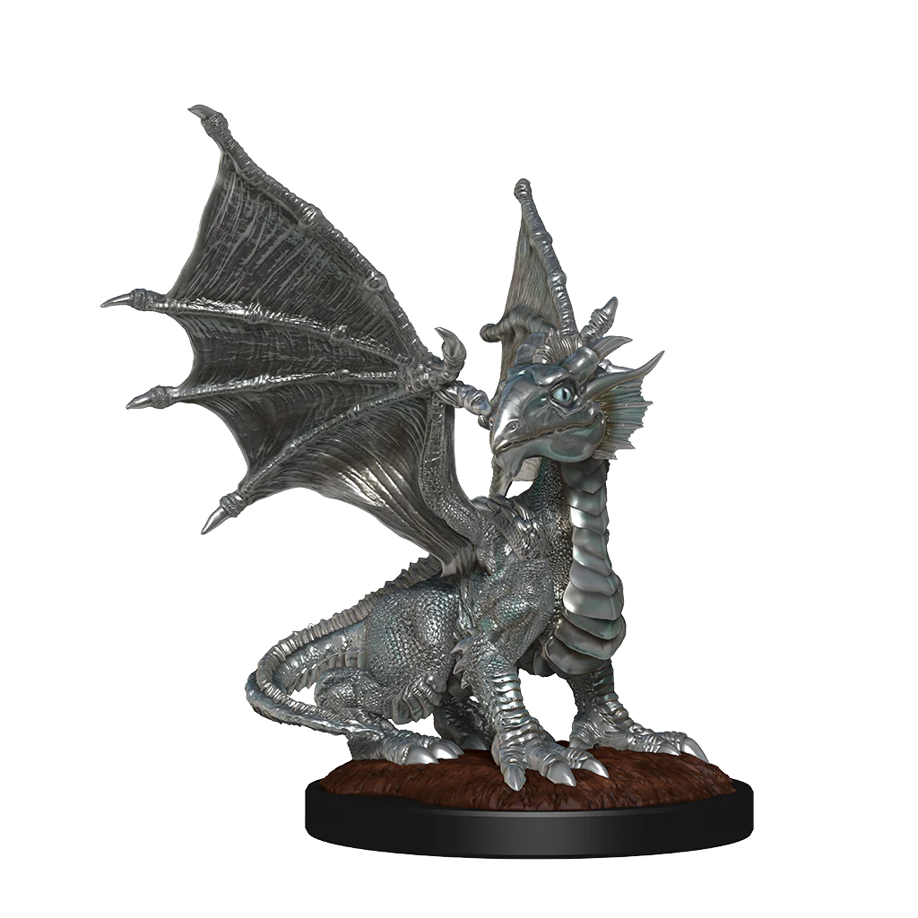 D&D NOLZUR'S MARVELOUS MINIATURES: SILVER DRAGON WYRMLING & FEMALE HALFLING | Gamers Paradise