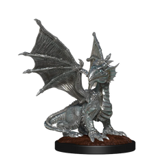 D&D NOLZUR'S MARVELOUS MINIATURES: SILVER DRAGON WYRMLING & FEMALE HALFLING | Gamers Paradise