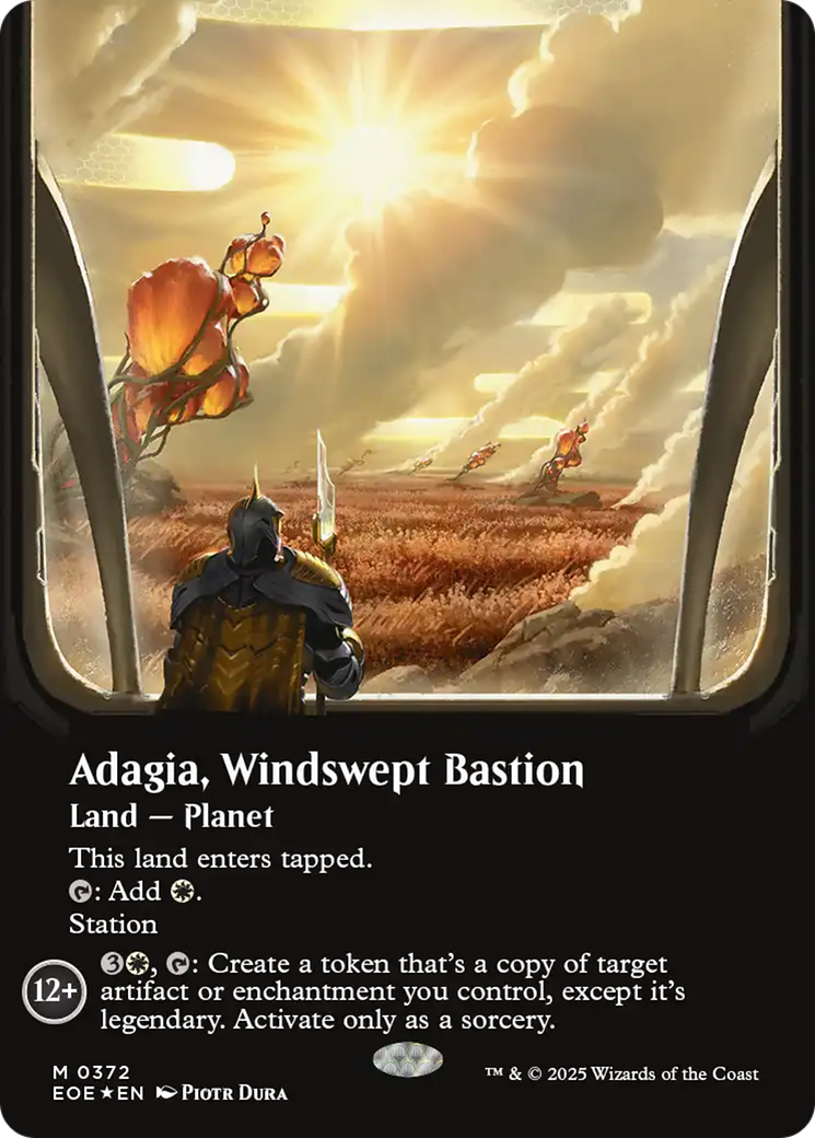 Adagia, Windswept Bastion (Borderless) (Galaxy Foil) [Edge of Eternities] | Gamers Paradise