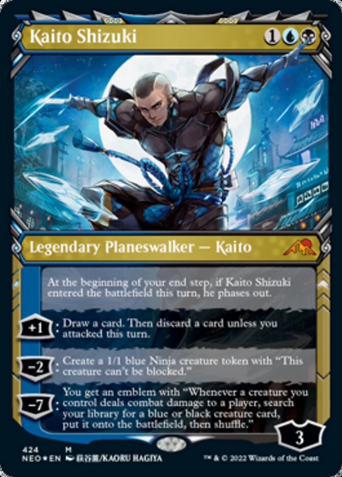 Kaito Shizuki (Showcase) (Foil Etched) [Kamigawa: Neon Dynasty] | Gamers Paradise