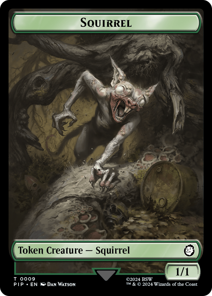 Radiation // Squirrel Double-Sided Token [Fallout Tokens] | Gamers Paradise