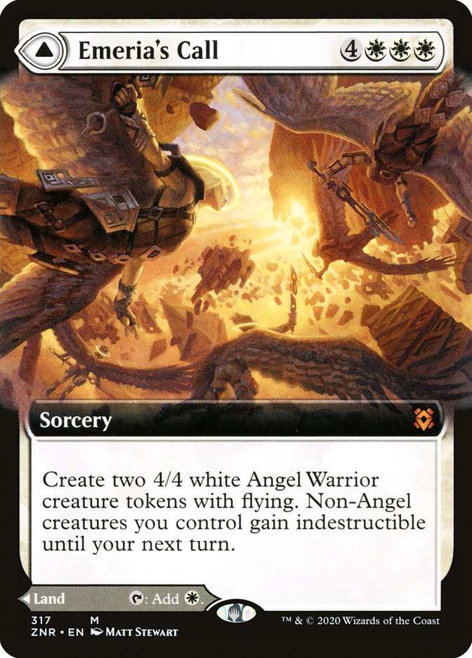 Emeria's Call // Emeria, Shattered Skyclave (Extended Art) [Zendikar Rising] | Gamers Paradise