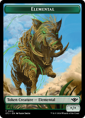 Treasure // Elemental Double-Sided Token [Outlaws of Thunder Junction Tokens] | Gamers Paradise
