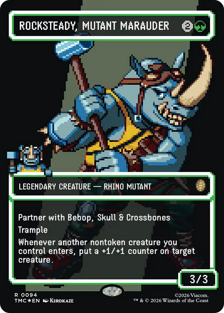Rocksteady, Mutant Marauder (Borderless) (Surge Foil) [Teenage Mutant Ninja Turtles Commander] | Gamers Paradise