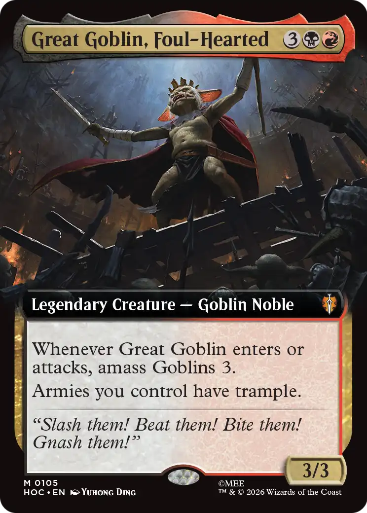 Great Goblin, Foul-Hearted (Extended Art) [The Hobbit: Eternal-Legal] | Gamers Paradise