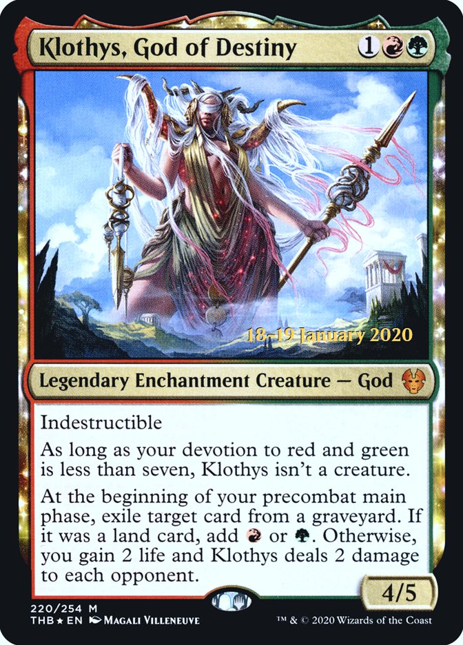 Klothys, God of Destiny [Theros Beyond Death Prerelease Promos] | Gamers Paradise