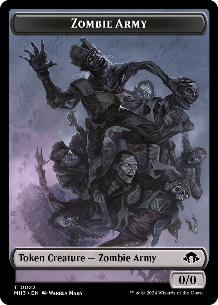 Phyrexian Germ // Zombie Army Double-Sided Token [Modern Horizons 3 Tokens] | Gamers Paradise